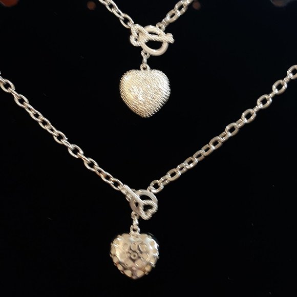 Real Silver Choker and Heart with Key Bracelet